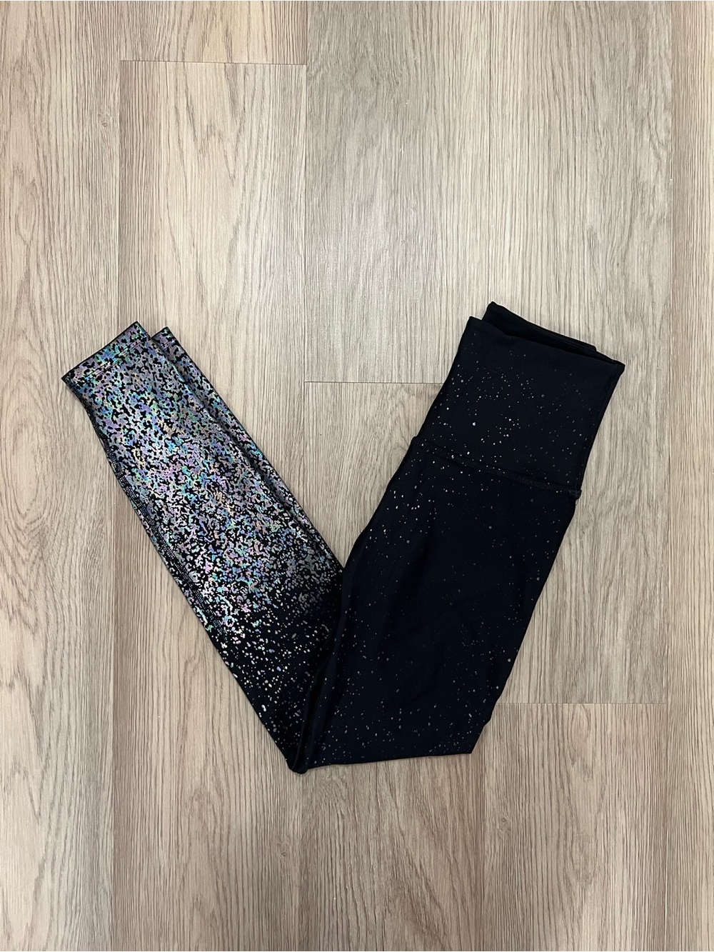 Beyond Yoga Alloy Ombre High Waisted Iridescent Leggings Black Small